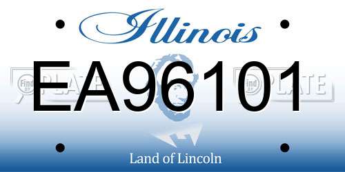 EA96101 Illinois License Plate