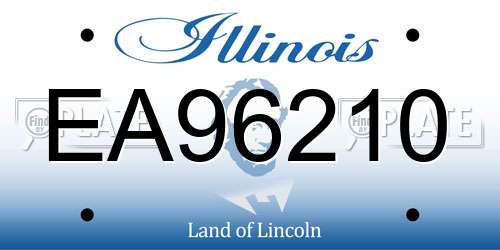 EA96210 Illinois License Plate