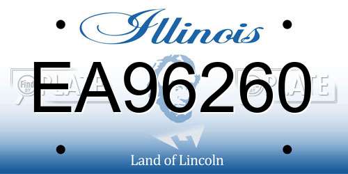 EA96260 Illinois License Plate