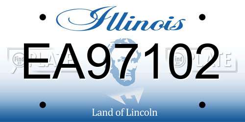 EA97102 Illinois License Plate