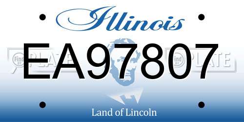 EA97807 Illinois License Plate