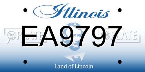 EA9797 Illinois License Plate