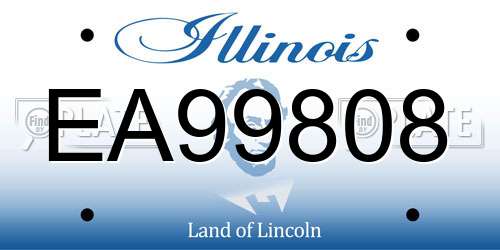 EA99808 Illinois License Plate