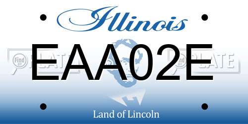 EAA02E Illinois License Plate