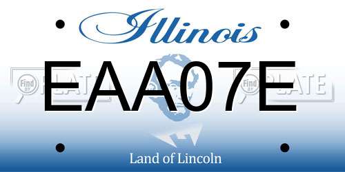 EAA07E Illinois License Plate
