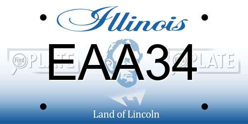 EAA34 Illinois License Plate