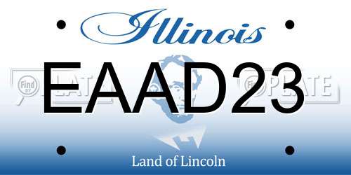 EAAD23 Illinois License Plate