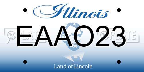EAAO23 Illinois License Plate