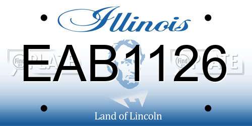 EAB1126 Illinois License Plate