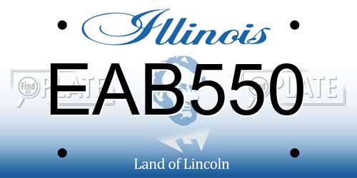 EAB550 Illinois License Plate