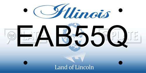 EAB55Q Illinois License Plate