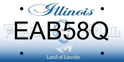 EAB58Q Illinois License Plate