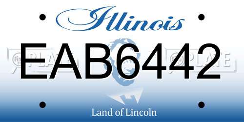 EAB6442 Illinois License Plate