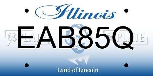 EAB85Q Illinois License Plate