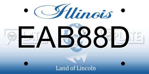 EAB88D Illinois License Plate