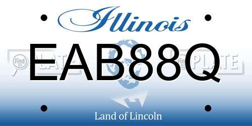 EAB88Q Illinois License Plate