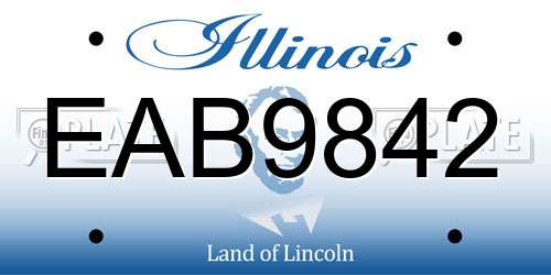 EAB9842 Illinois License Plate