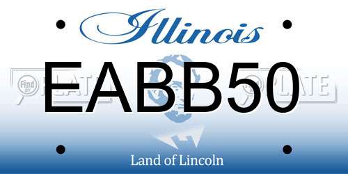EABB50 Illinois License Plate