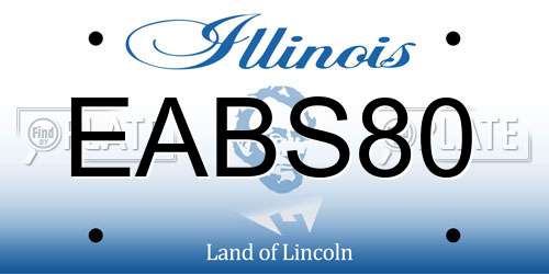 EABS80 Illinois License Plate