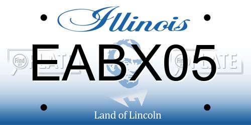 EABX05 Illinois License Plate