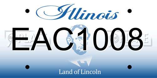 EAC1008 Illinois License Plate