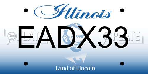 EADX33 Illinois License Plate
