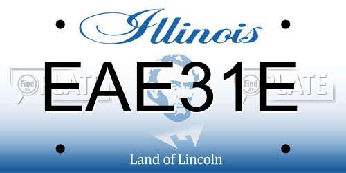 EAE31E Illinois License Plate