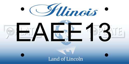 EAEE13 Illinois License Plate