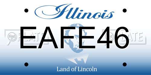 EAFE46 Illinois License Plate