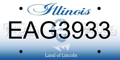 EAG3933 Illinois License Plate