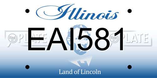 EAI581 Illinois License Plate