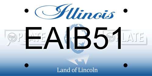 EAIB51 Illinois License Plate
