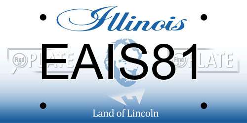 EAIS81 Illinois License Plate