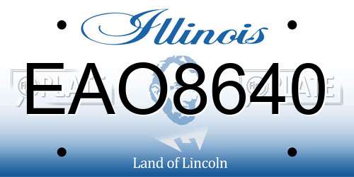 EAO8640 Illinois License Plate