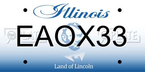 EAOX33 Illinois License Plate