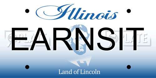 EARNSIT Illinois License Plate