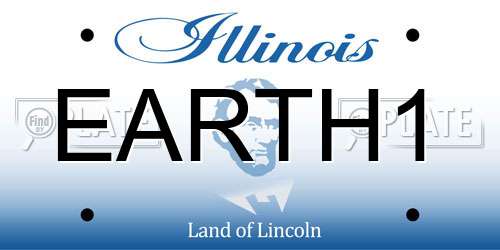 EARTH1 Illinois License Plate