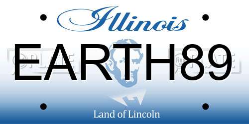 EARTH89 Illinois License Plate