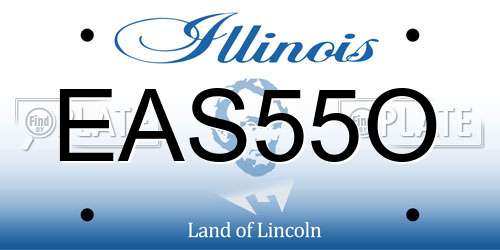 EAS55O Illinois License Plate