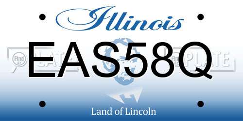 EAS58Q Illinois License Plate