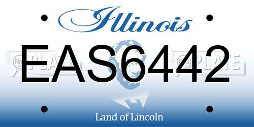 EAS6442 Illinois License Plate