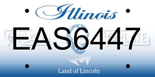 EAS6447 Illinois License Plate