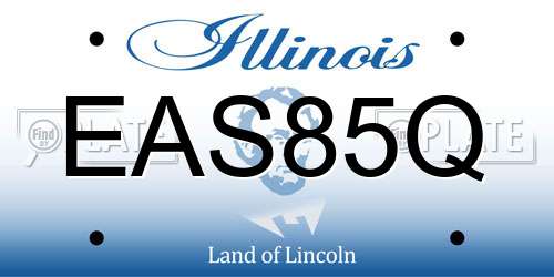 EAS85Q Illinois License Plate