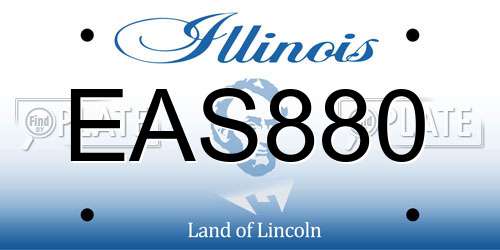 EAS880 Illinois License Plate