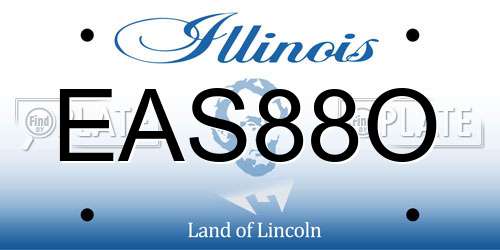 EAS88O Illinois License Plate