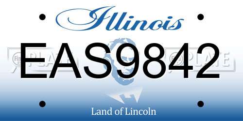 EAS9842 Illinois License Plate