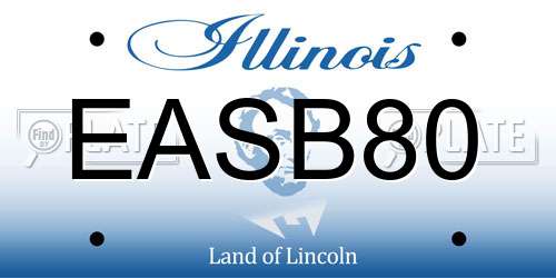 EASB80 Illinois License Plate