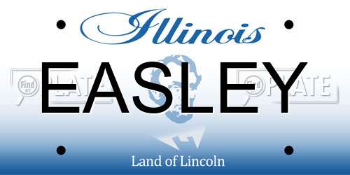 EASLEY Illinois License Plate