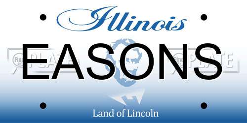 EASONS Illinois License Plate