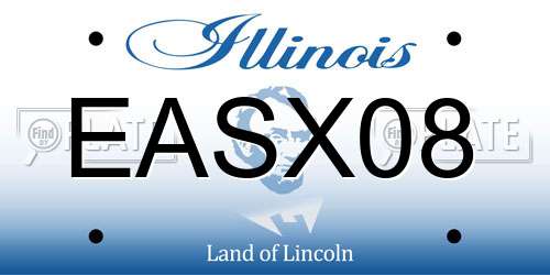 EASX08 Illinois License Plate
